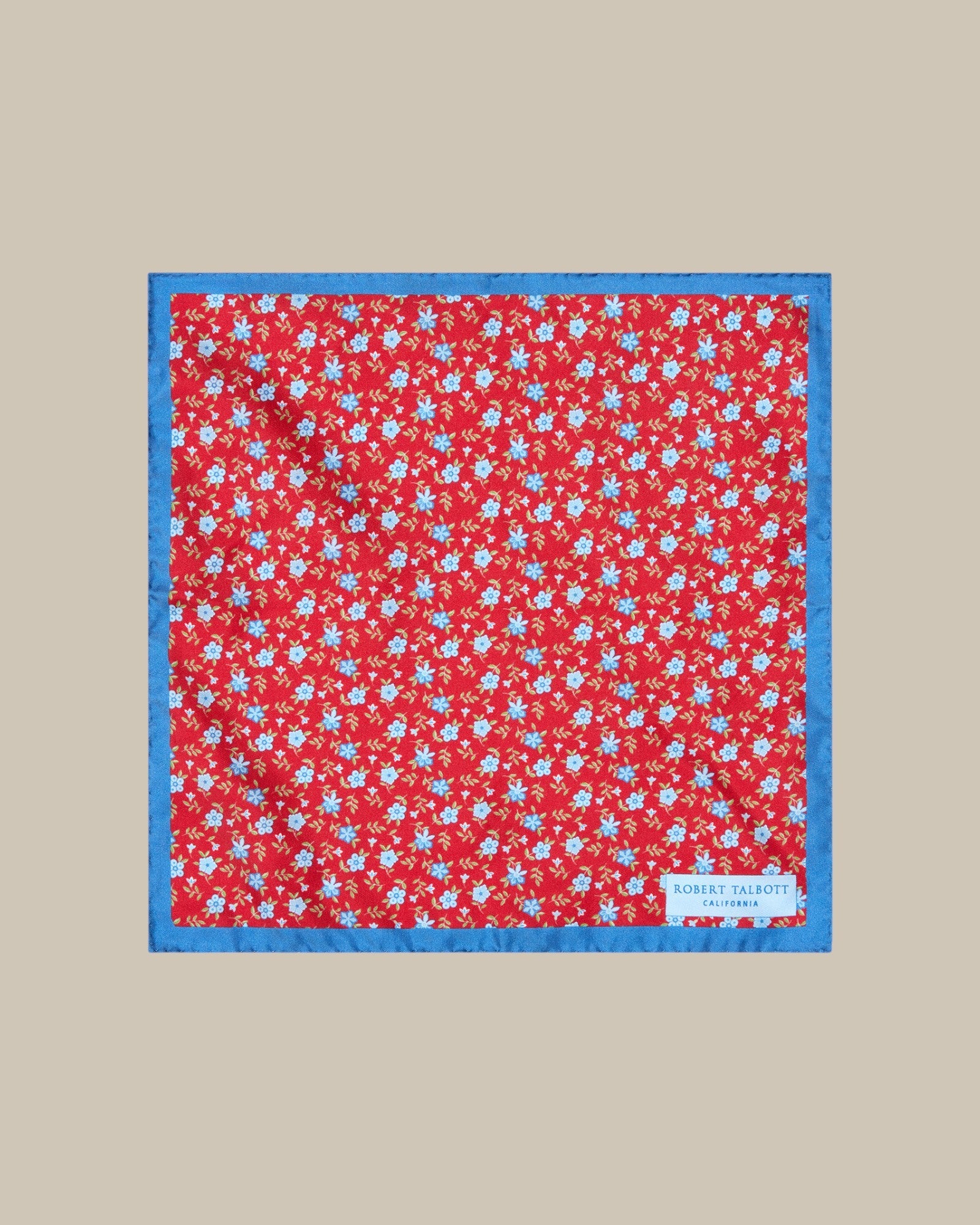 York Flower Multi Pocket Square in Red by Robert Talbott