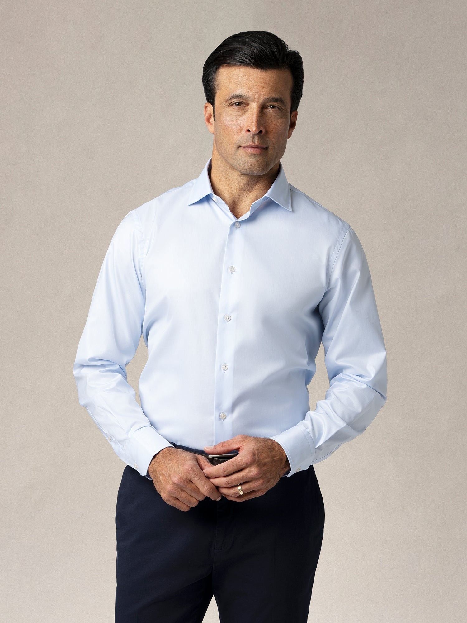 Reynolds Cotton Twill Shirt in Light Blue by Robert Talbott