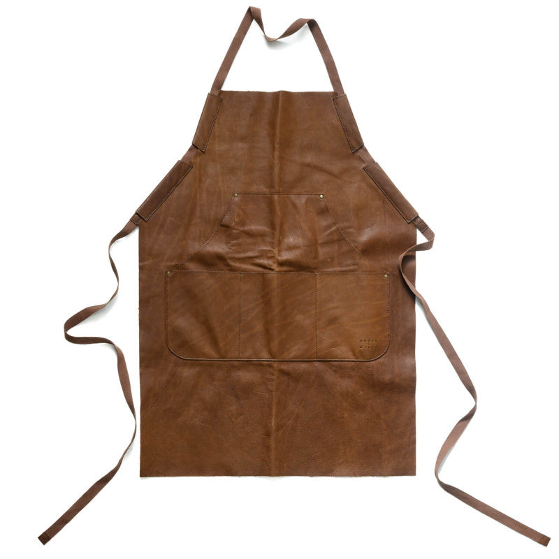 Reclaimed Leather Apron in Heirloom Oak by Moore & Giles