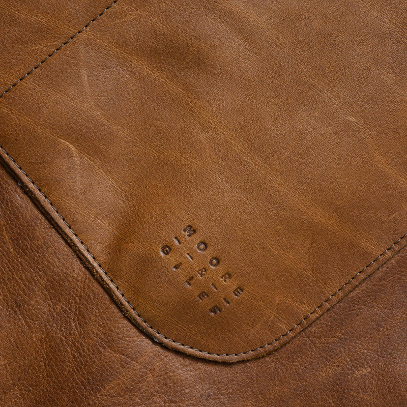 Reclaimed Leather Apron in Heirloom Oak by Moore & Giles