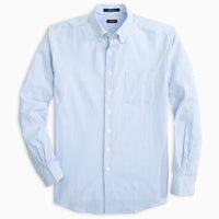 'Ridge' Sky Stripe Long Sleeve Beyond Non-Iron® Cotton Sport Shirt by Batton