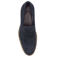 Roma Country Italian Suede Penny Loafer in Navy by Zelli Italia