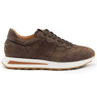 Roxi Suede and Calfskin Leather Sneaker in Nicotine by Zelli Italia