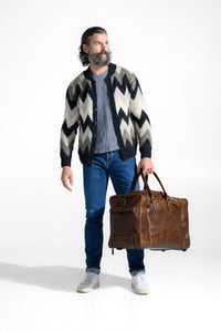 Singleton Rolling Duffel in Baldwin Oak by Moore & Giles