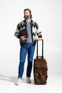 Singleton Rolling Duffel in Baldwin Oak by Moore & Giles