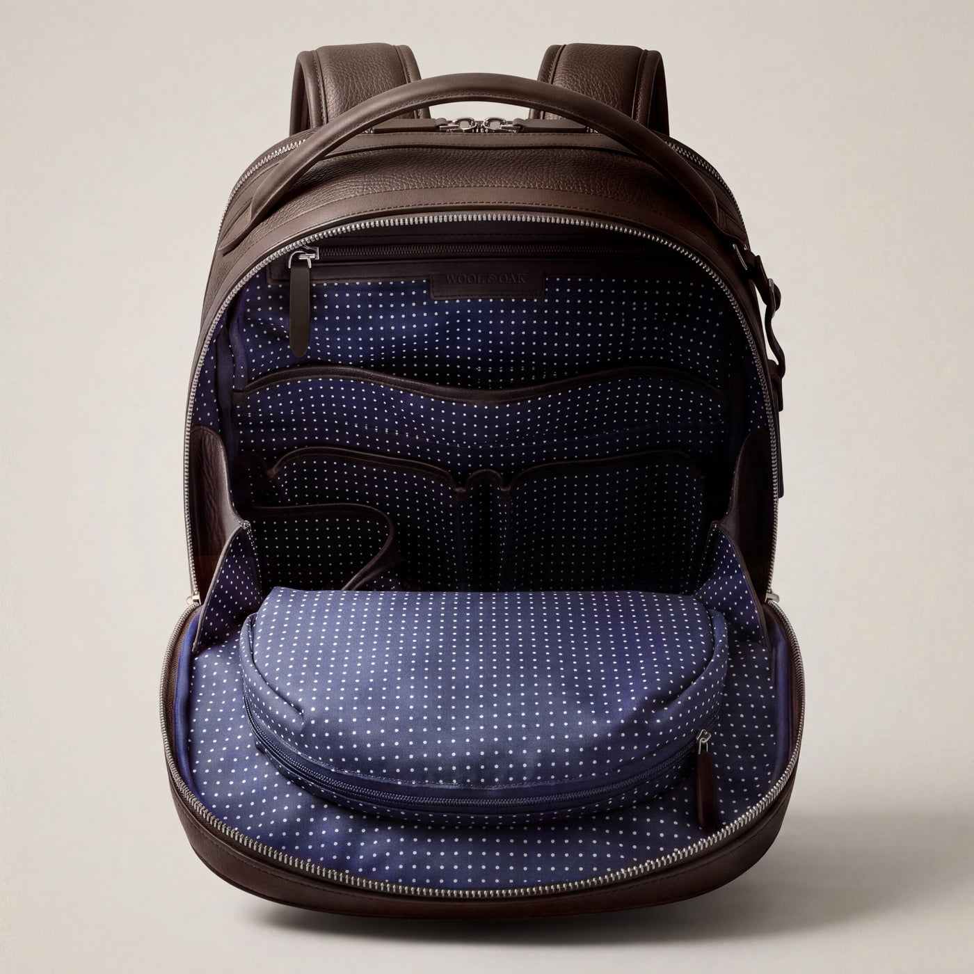 Pilot Leather Travel Backpack in Chocolate by Wool & Oak