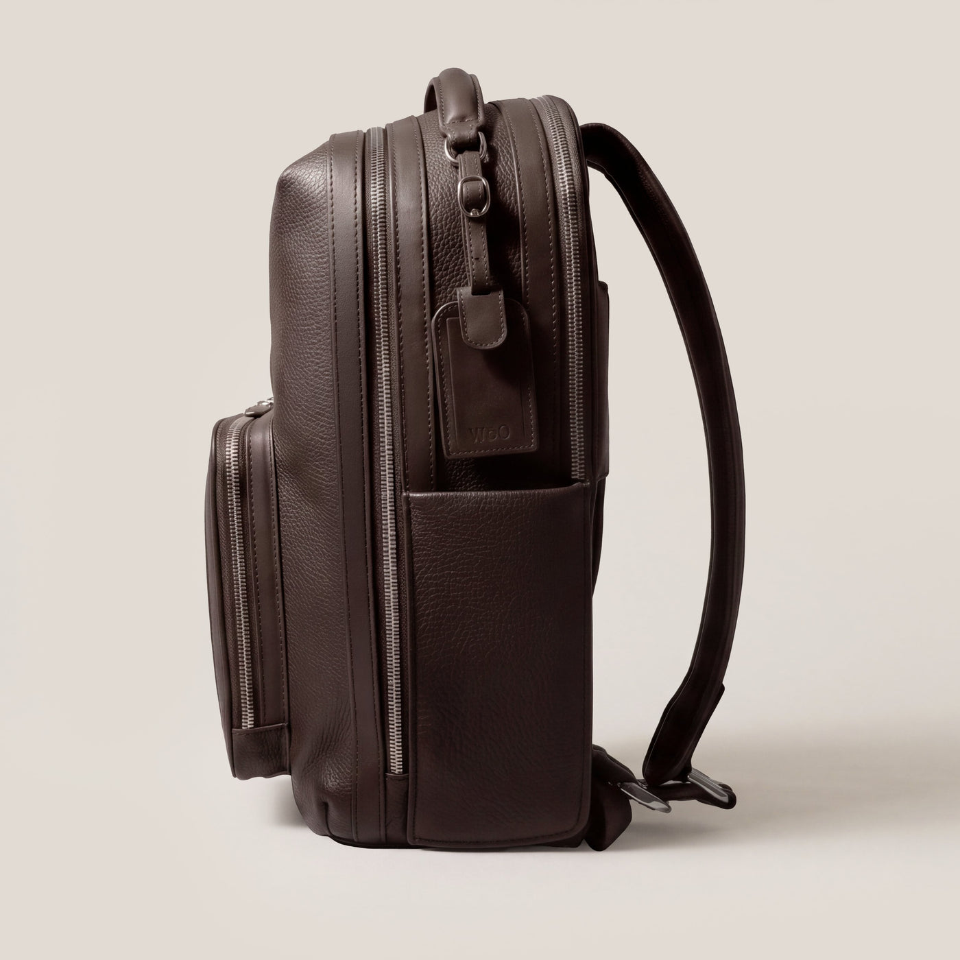 Pilot Leather Travel Backpack in Chocolate by Wool & Oak