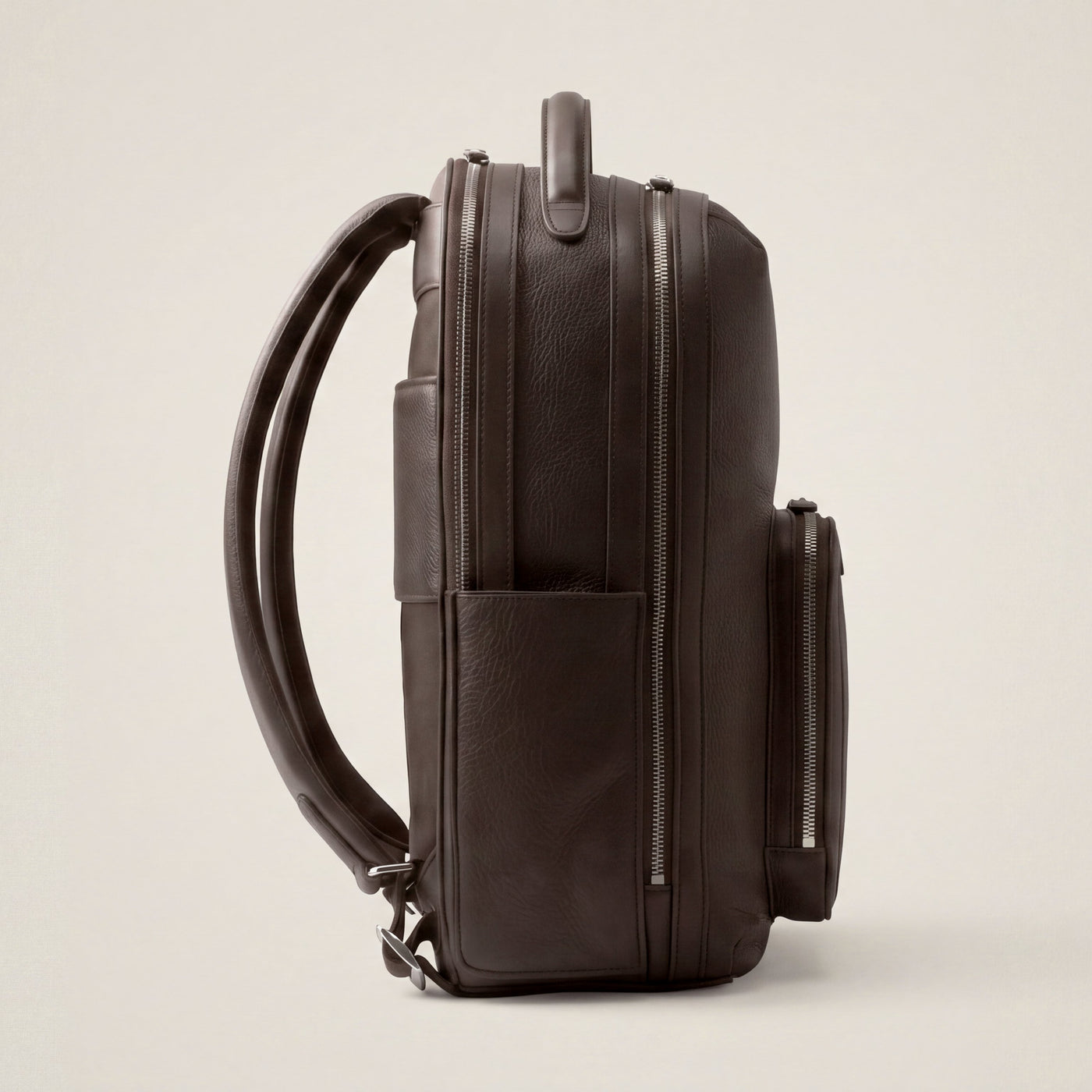 Pilot Leather Travel Backpack in Chocolate by Wool & Oak