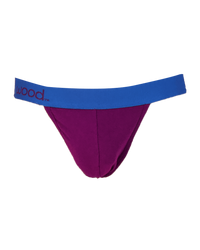 Thong in Dark Purple by Wood Underwear