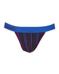 Thong in Triple Threat Stripe by Wood Underwear