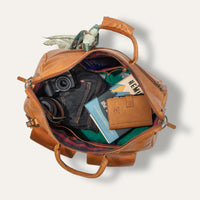 Leather Travel Duffle in Tan by Will Leather Goods