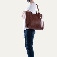 All Leather Utility Tote in Black by Will Leather Goods