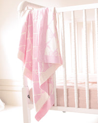 Cotton Cashmere Ellis Bow Pattern Baby Blanket (Choice of Colors) by Alashan Cashmere