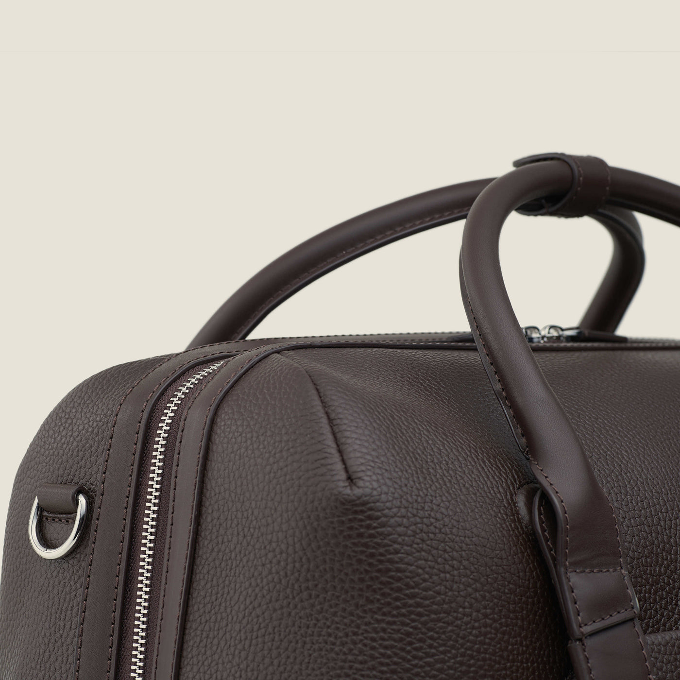 Duffle Leather Suitcase in Chocolate by Wool & Oak