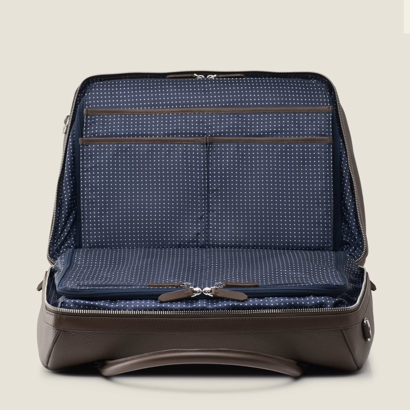 Duffle Leather Suitcase in Chocolate by Wool & Oak