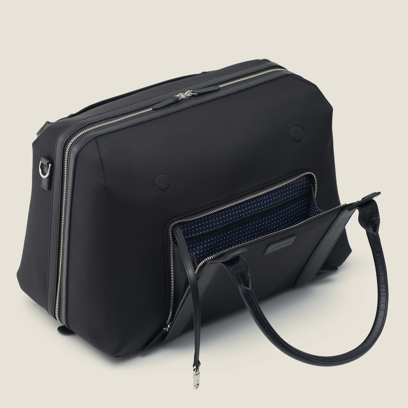 Duffle Suitcase in Jet Black High Ballistic Nylon by Wool & Oak
