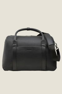 Duffle Leather Suitcase in Jet Black by Wool & Oak