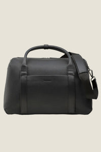 Duffle Leather Suitcase in Jet Black by Wool & Oak