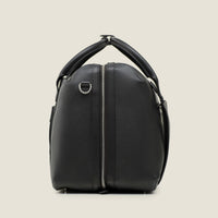 Duffle Leather Suitcase in Jet Black by Wool & Oak