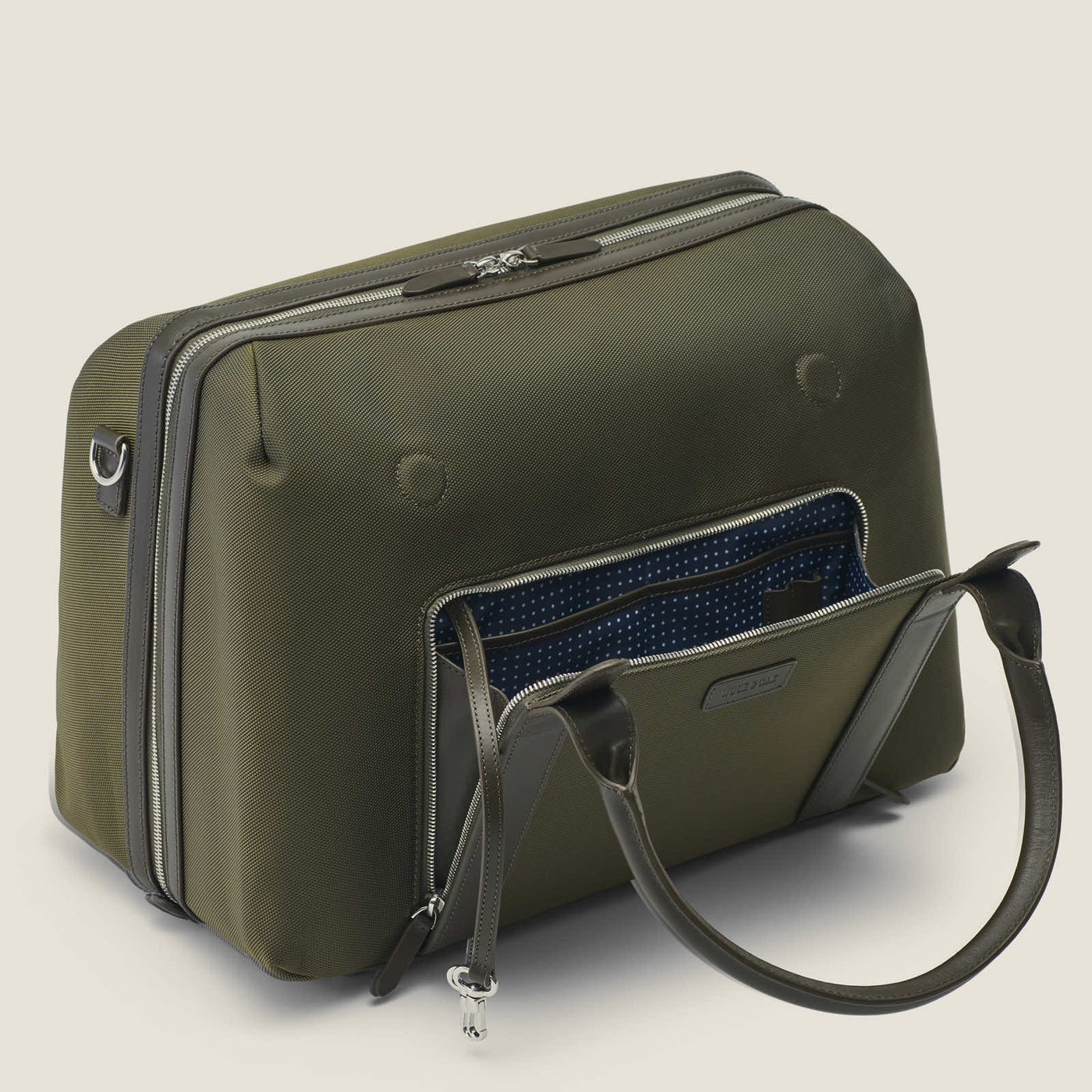 Duffle Suitcase in Olive High Ballistic Nylon by Wool & Oak