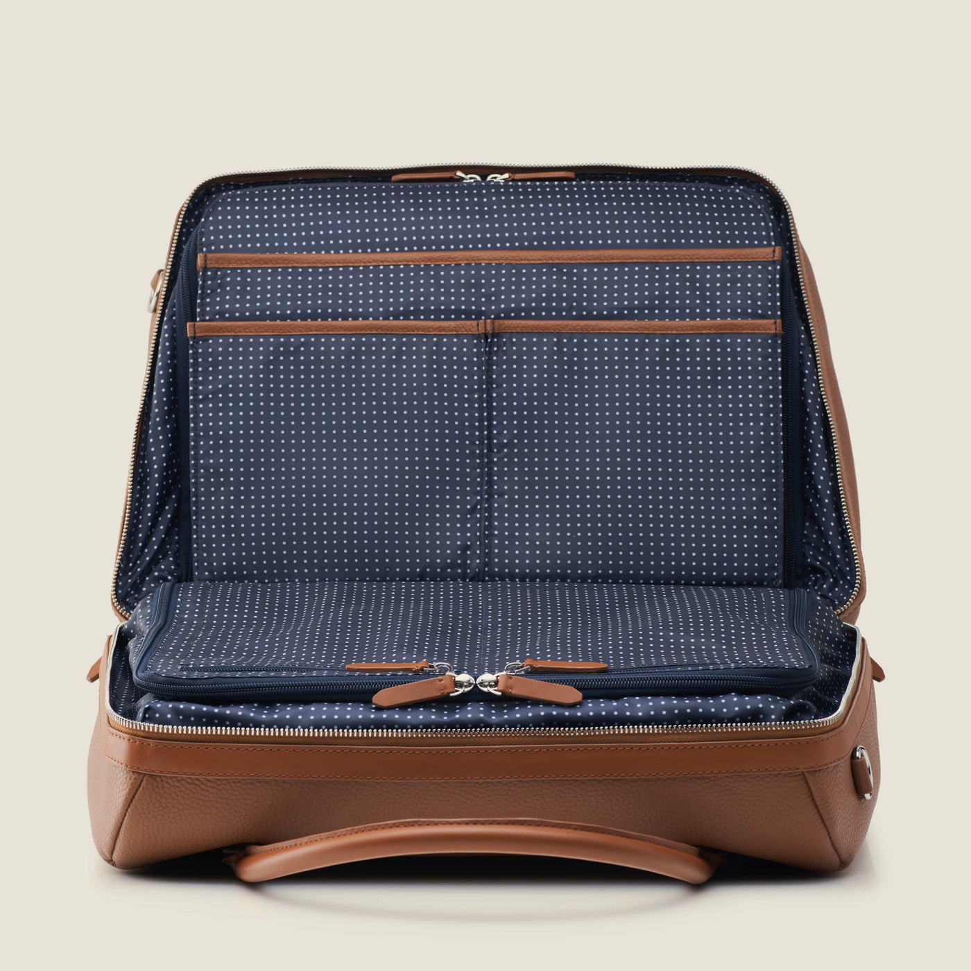 Duffle Leather Suitcase in Sand by Wool & Oak