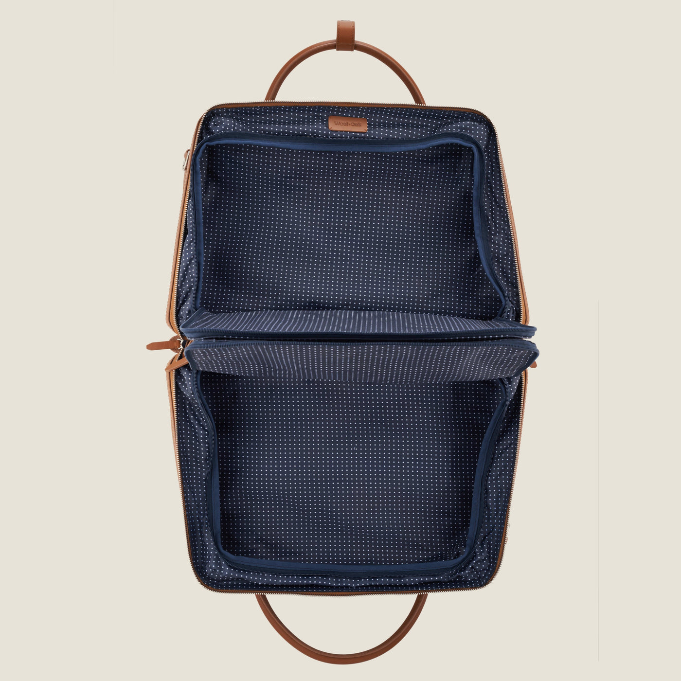 Duffle Leather Suitcase in Sand by Wool & Oak
