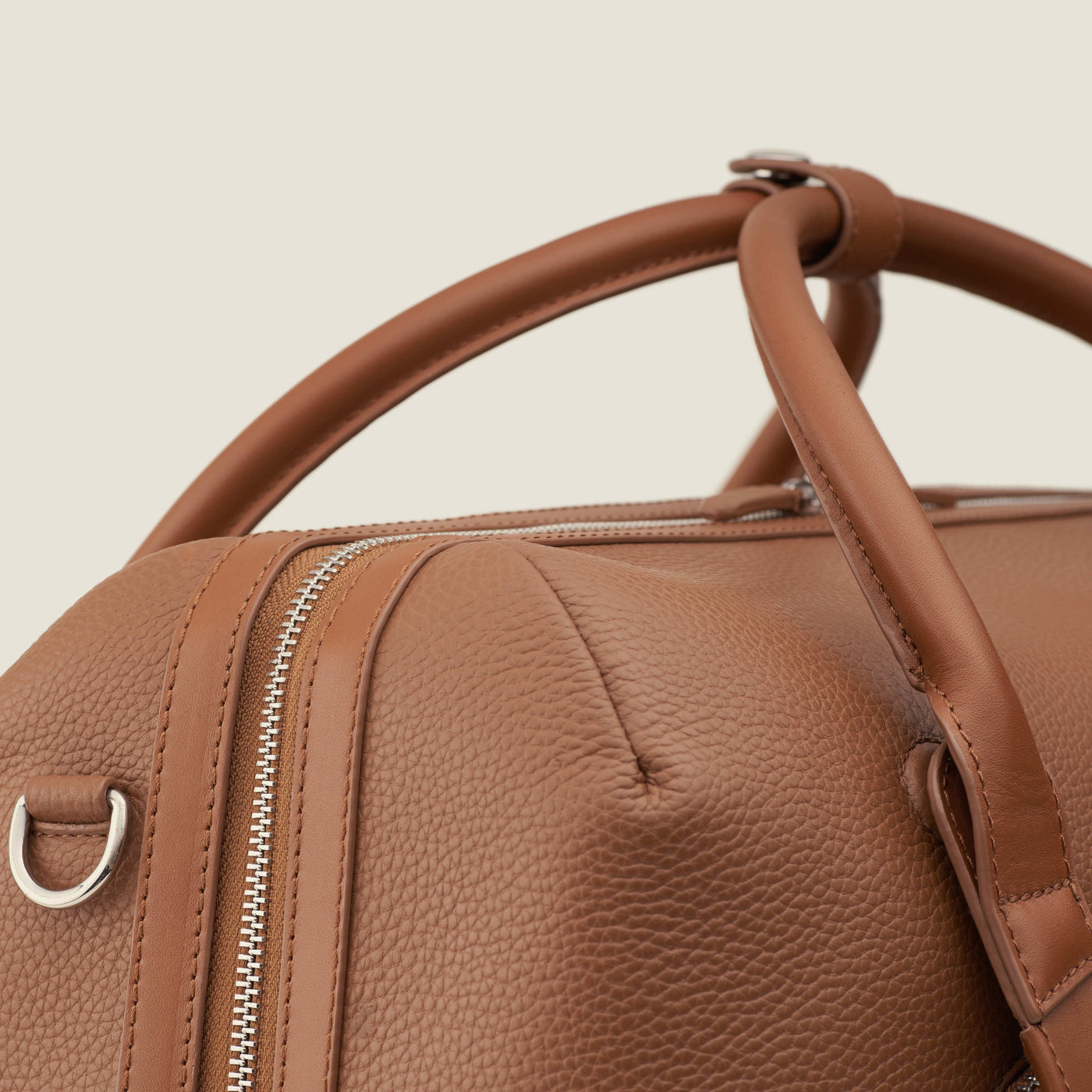 Duffle Leather Suitcase in Sand by Wool & Oak