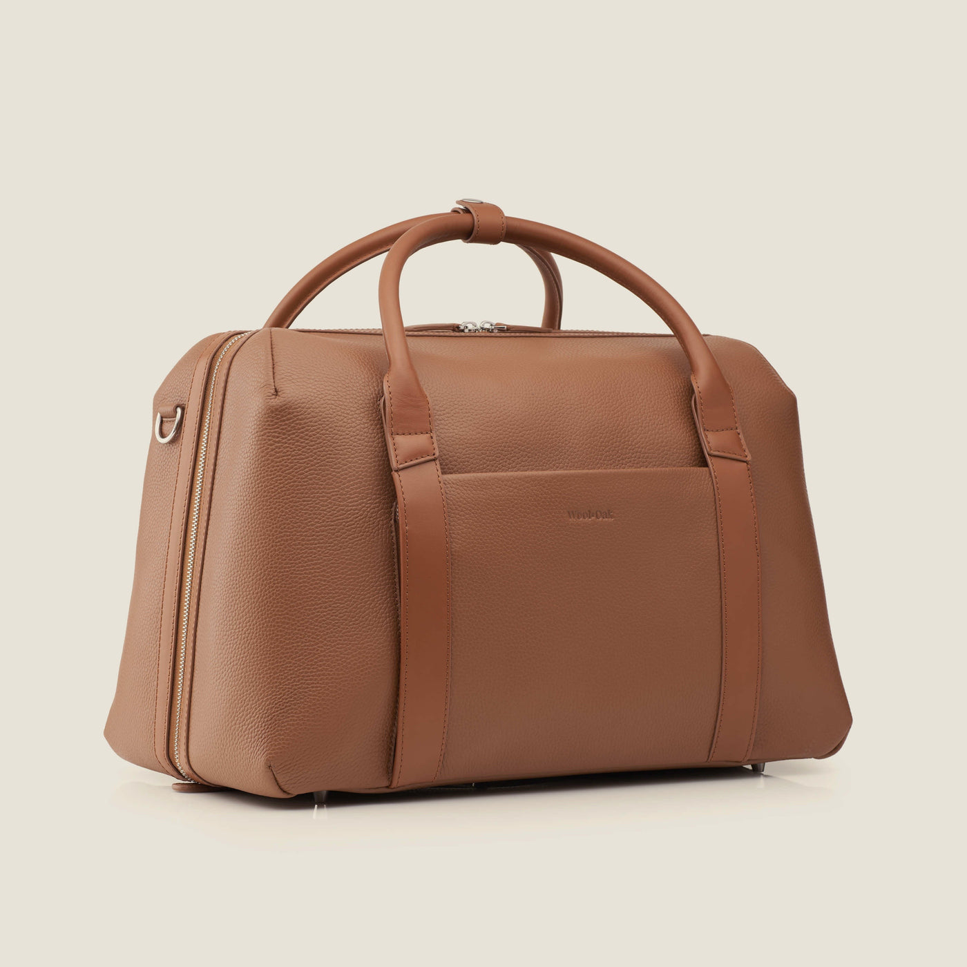 Duffle Leather Suitcase in Sand by Wool & Oak