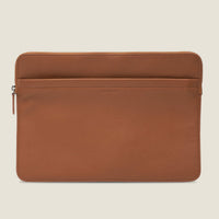 Porto 14" Leather Convertible Laptop Sleeve in Sand by Wool & Oak