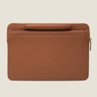 Porto 14" Leather Convertible Laptop Sleeve in Sand by Wool & Oak