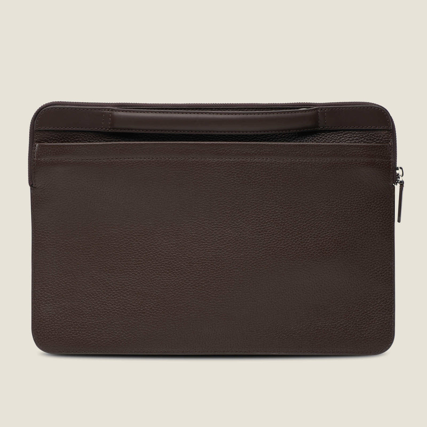 Porto 14" Leather Convertible Laptop Sleeve in Chocolate by Wool & Oak