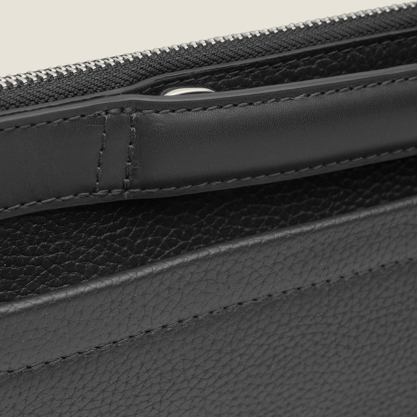 Porto 14" Leather Convertible Laptop Sleeve in Jet Black by Wool & Oak