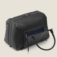 Duffle Leather Suitcase in Jet Black by Wool & Oak