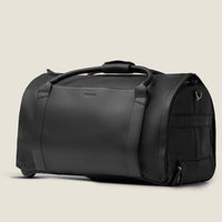Nova - The Original Leather Garment Roller Duffle in Jet Black by Wool & Oak
