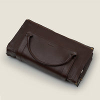 Nova - The Original Leather Garment Roller Duffle in Chocolate by Wool & Oak