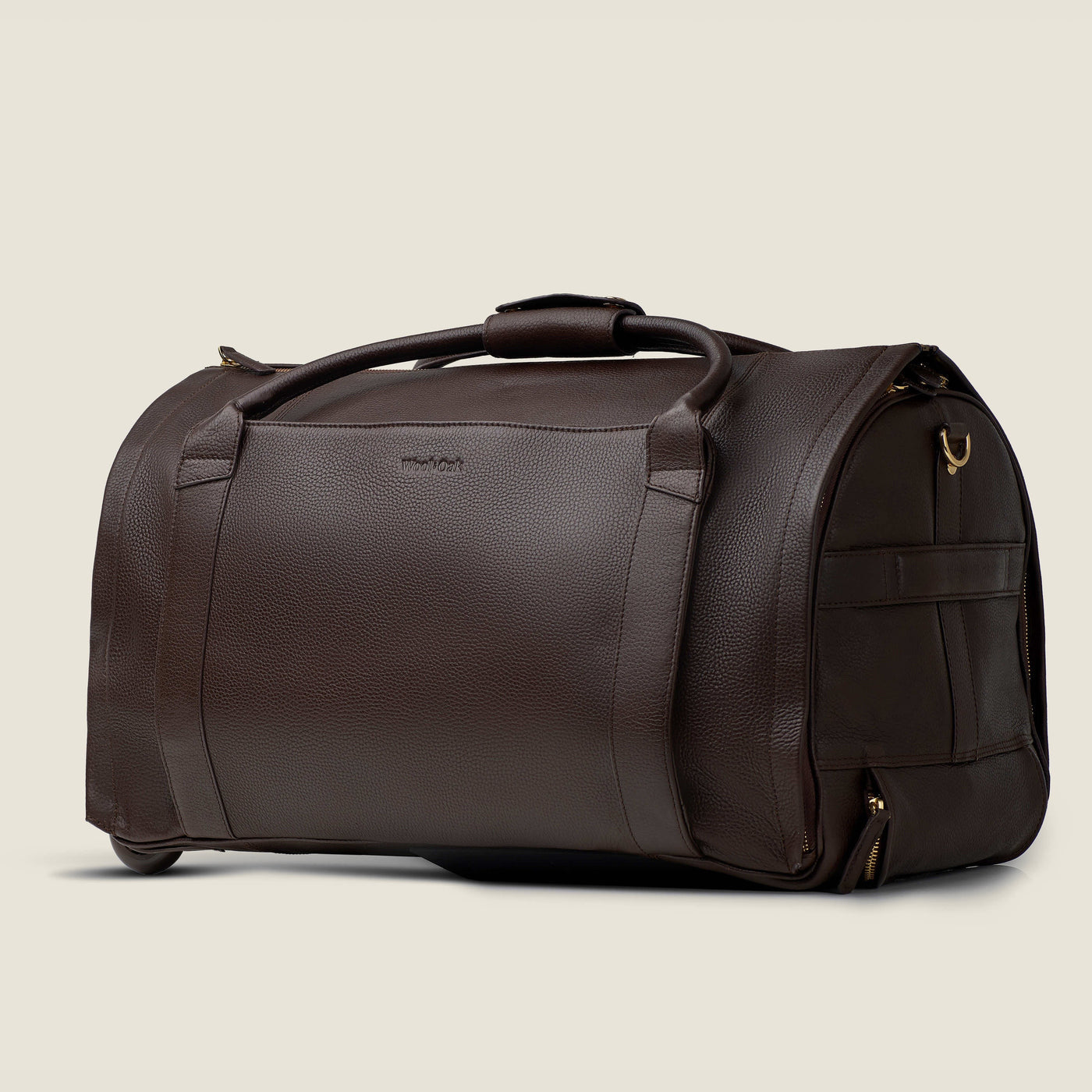 Nova - The Original Leather Garment Roller Duffle in Chocolate by Wool & Oak
