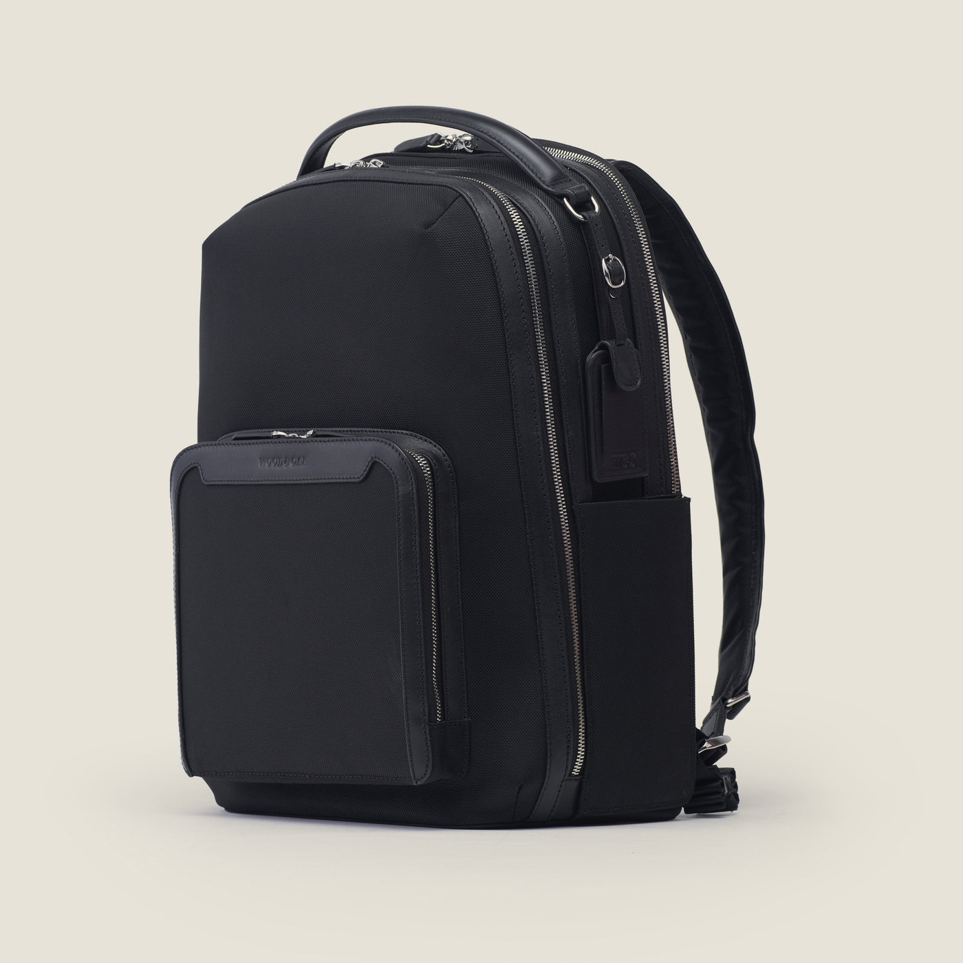 Pilot High Ballistic Nylon Travel Backpack in Black by Wool & Oak