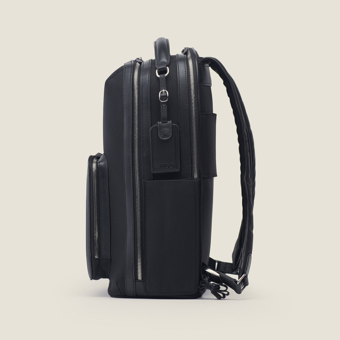 Pilot High Ballistic Nylon Travel Backpack in Black by Wool & Oak
