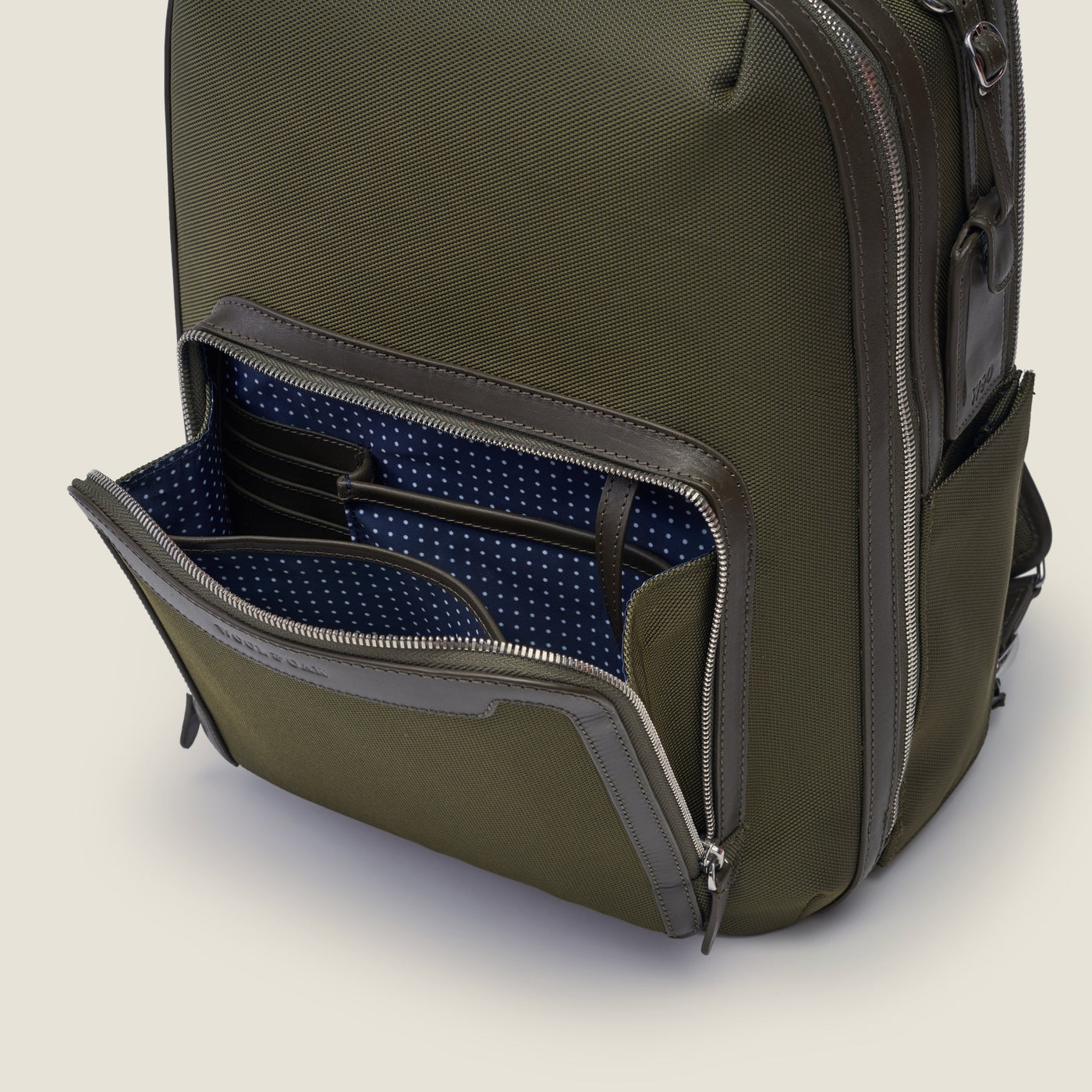 Pilot High Ballistic Nylon Travel Backpack in Olive by Wool & Oak