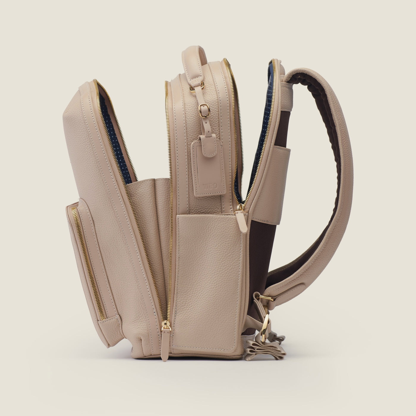 Pilot Leather Travel Backpack in Frappe by Wool & Oak