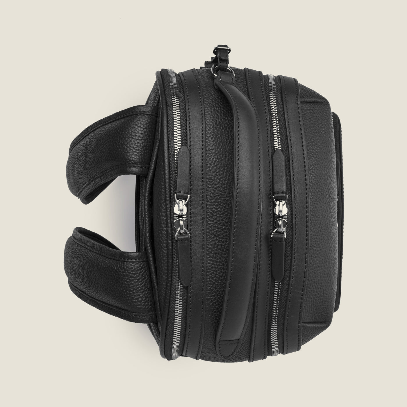Pilot Leather Travel Backpack in Jet Black by Wool & Oak