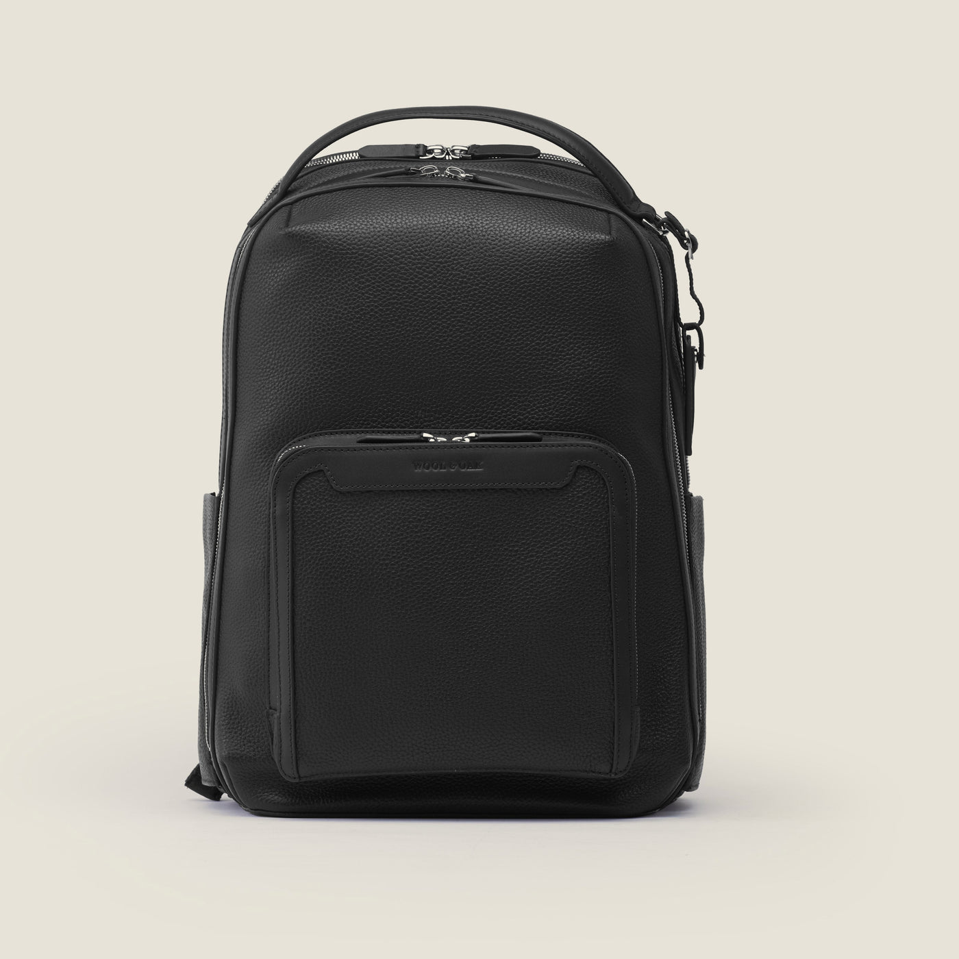 Pilot Leather Travel Backpack in Jet Black by Wool & Oak