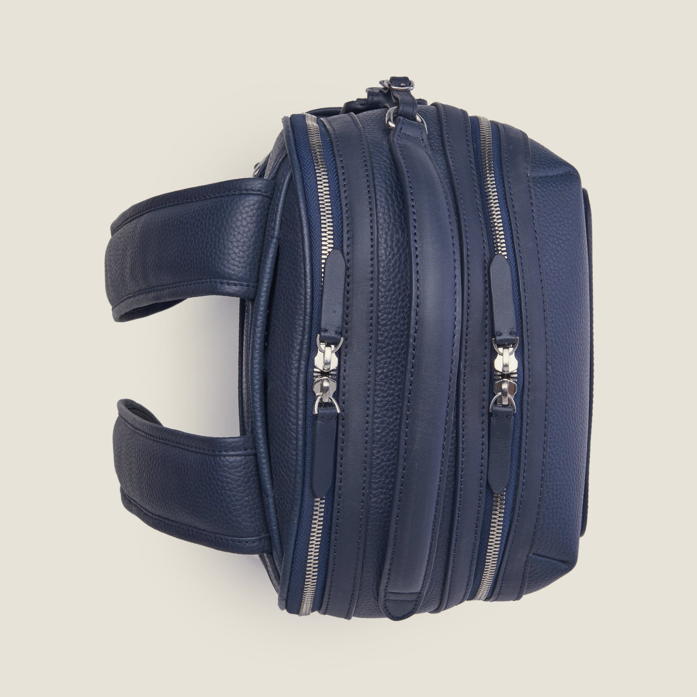 Pilot Leather Travel Backpack in Navy by Wool & Oak