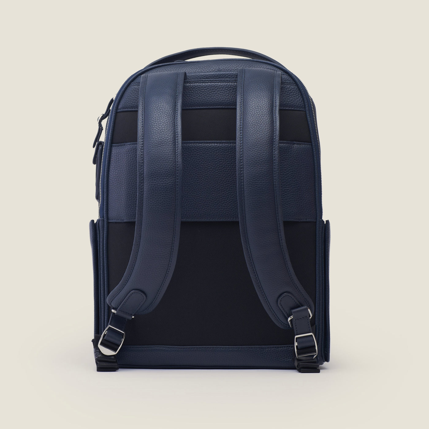 Pilot Leather Travel Backpack in Navy by Wool & Oak