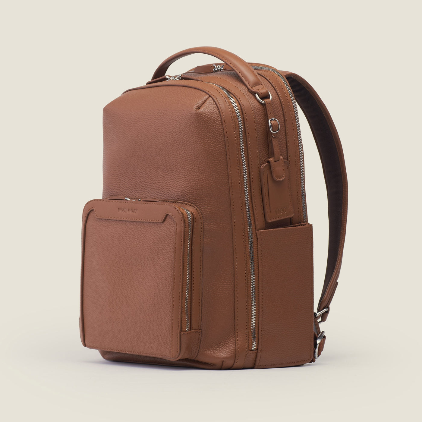Pilot Leather Travel Backpack in Sand by Wool & Oak