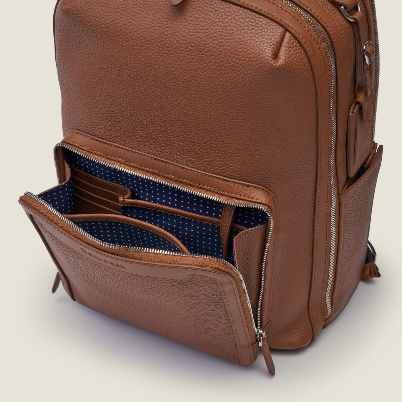 Pilot Leather Travel Backpack in Sand by Wool & Oak