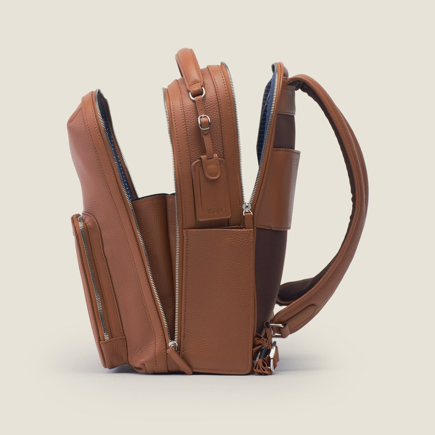 Pilot Leather Travel Backpack in Sand by Wool & Oak