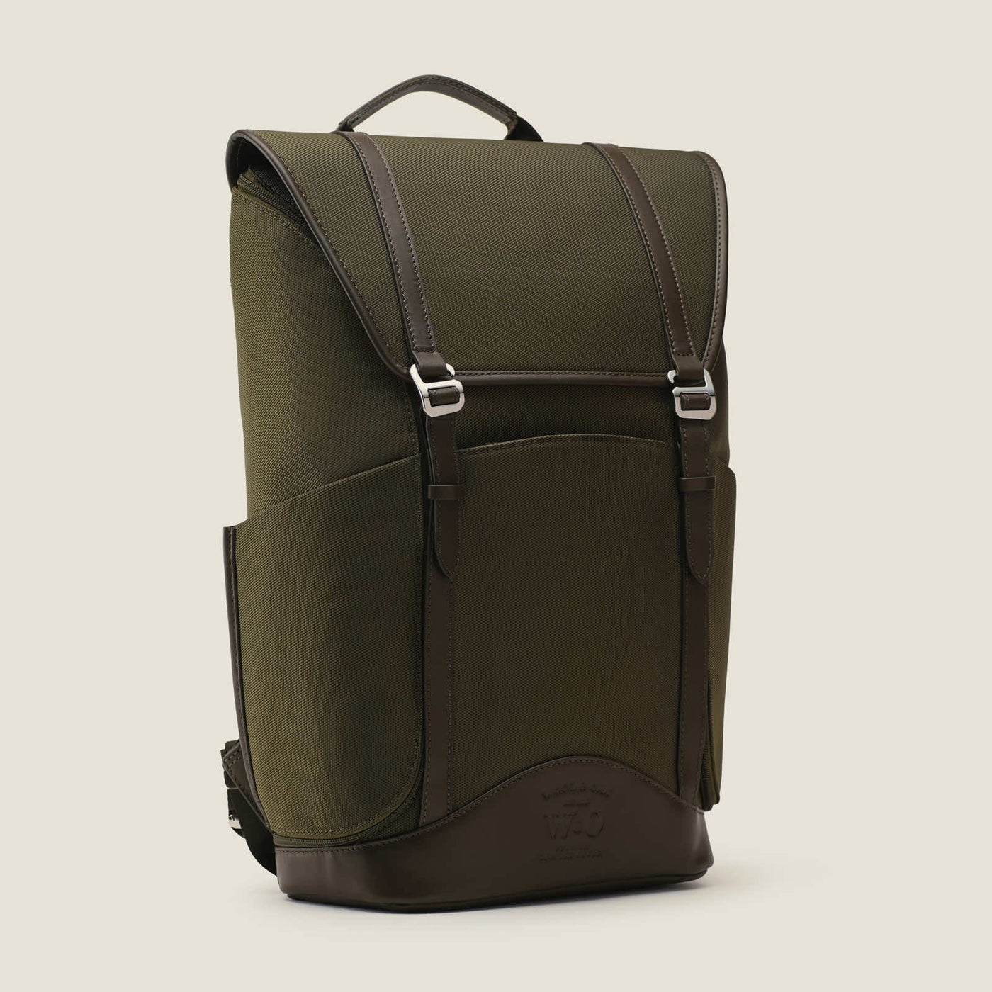 Wings High Ballistic Nylon Travel Backpack in Olive by Wool & Oak