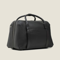 Duffle Leather Suitcase in Jet Black by Wool & Oak