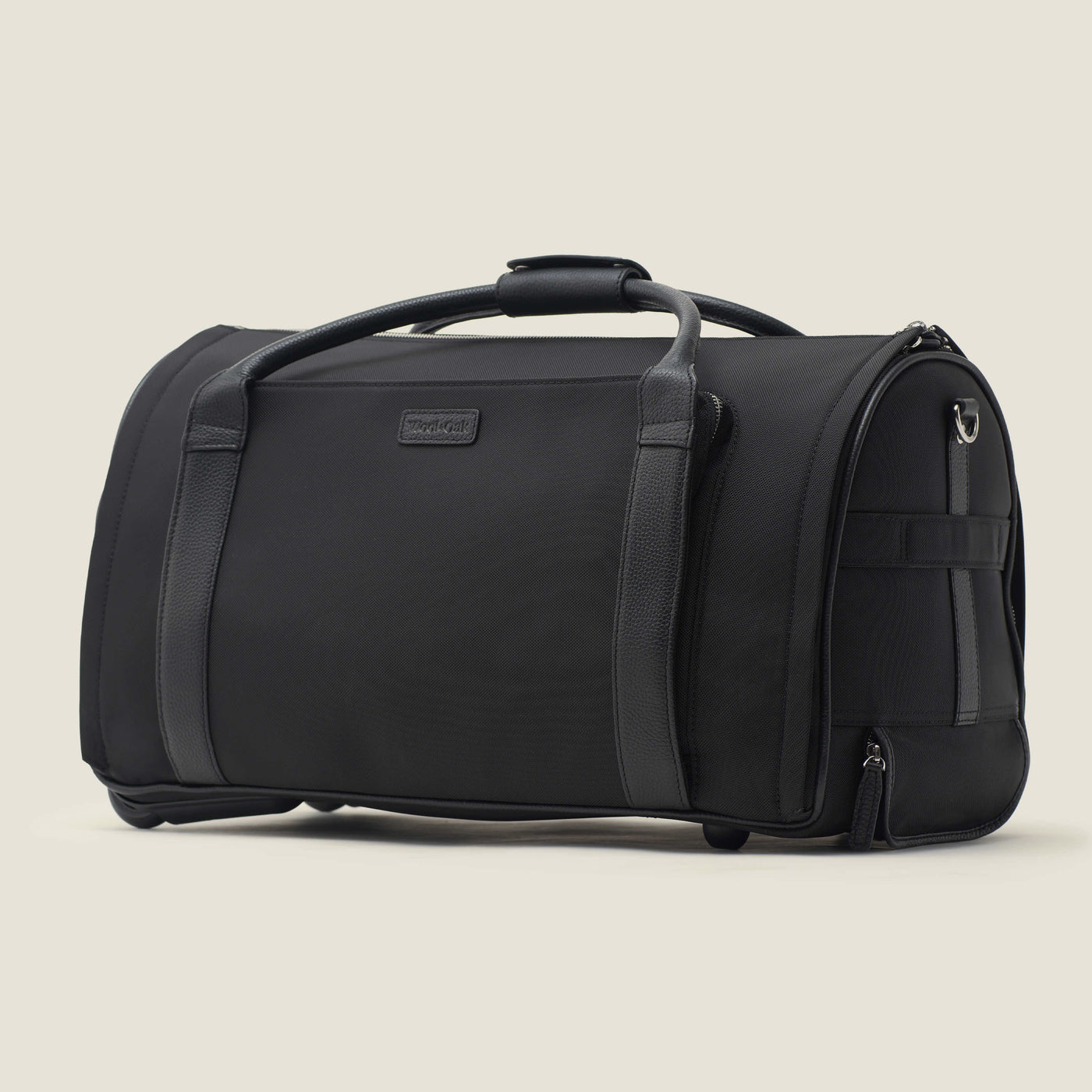 Nova - The Original Garment Roller Duffle in Jet Black High Ballistic Nylon by Wool & Oak